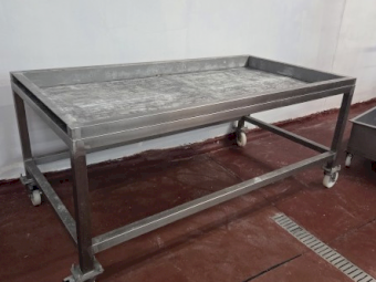 Stainless Steel Table with Wheels