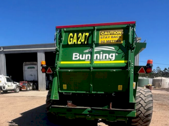 2016 John Deere 7230R Tractor with 2024 Bunning Spreader