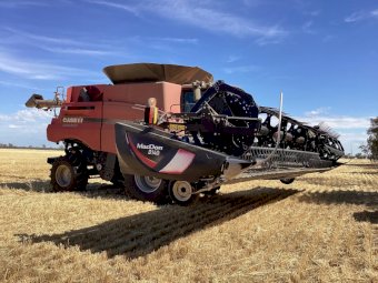 2018 Case IH 8240 Header with 2018 Macdon D140 Front
