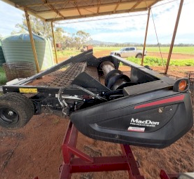 2021 Macdon PW8 Pick Up Front and Trailer