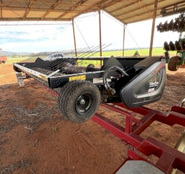 2021 Macdon PW8 Pick Up Front and Trailer
