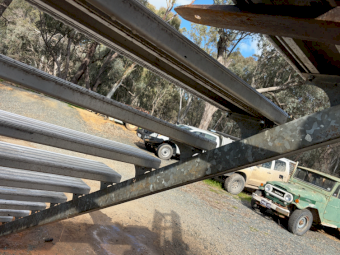 Galvanised Steel Stairs with Aluminium Treads