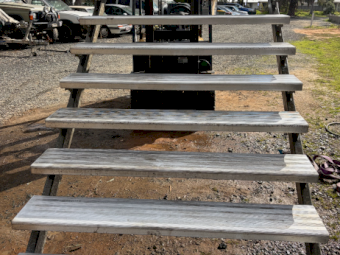 Galvanised Steel Stairs with Aluminium Treads