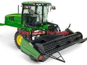 John Deere W155 Windrower with D65 D40 ft Head