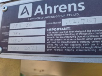 2021 Ahrens 1511 PTO Field Bin