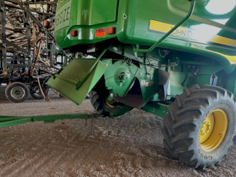 2011 John Deere 9770STS Header with 40ft Draper Front and Trailer