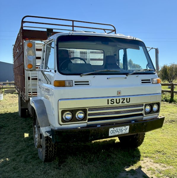 1984 Isuzu Tray Truck with Tipper and Cattle Crate