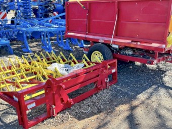 Jadan 15 small square bale accumulator trailer & grab attachment 
