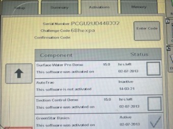 John Deere 2630 screen