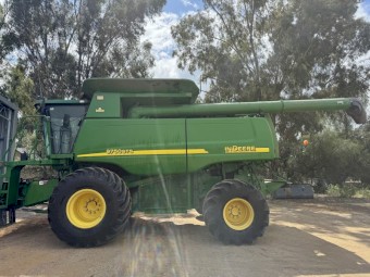 2002 John Deere 9750 STS Header with Front and Trailer