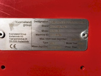 Kverneland 4332cr mower conditioner