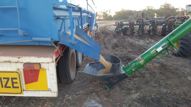 Grouper Custom Built One Side Delivery Bins on 42ft Trailer