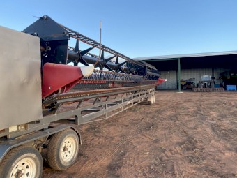 2015 Case IH 8240 Header with 45ft Case IH 3152 Front & Trailer