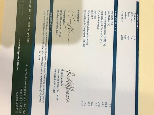 New Season Oaten Hay