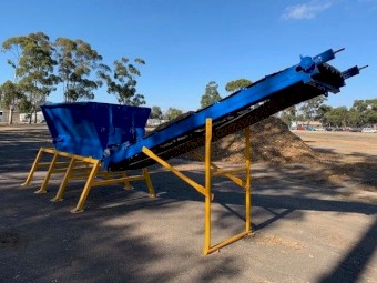 Blue and Yellow In Feed Hopper