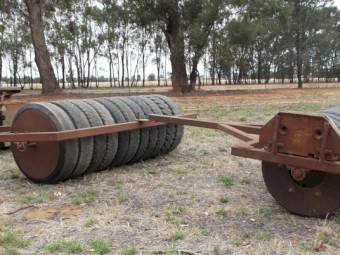 Rubber Tyre Rollers x 2