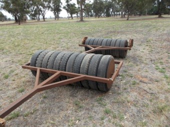 Rubber Tyre Rollers x 2