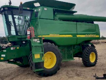 John Deere 9660 STS Header with 30ft Draper Front & Trailer