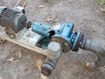 MSL 889 - AJAX CENTRIFUGAL PUMP SET 2KS, SERIES 10143T WITH ELECTRICAL MOTOR FITTED ON A STEEL BASE
