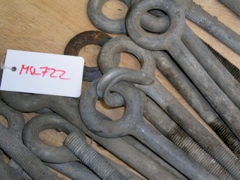 MSL 722 / MSL 880 - ASSORTMENT OF NEW HOT DIPPED GALVANIZED ANCHORING RODS (M20)  WITH EYLETS