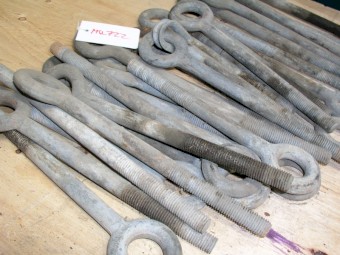 MSL 722 / MSL 880 - ASSORTMENT OF NEW HOT DIPPED GALVANIZED ANCHORING RODS (M20)  WITH EYLETS