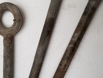 MSL 722 / MSL 880 - ASSORTMENT OF NEW HOT DIPPED GALVANIZED ANCHORING RODS (M20)  WITH EYLETS