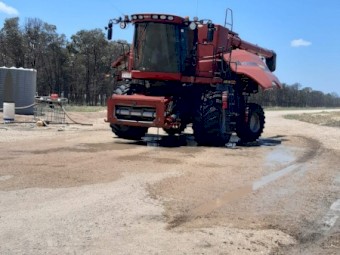 Case 8120 Header with 42ft Midwest Front