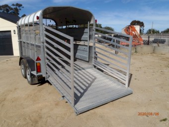 Under Auction - (A160)  Nugent Livestock 10ft x 6ft Aluminum Trailer 