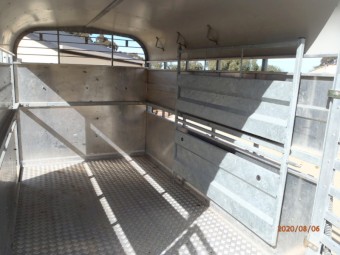Under Auction - (A160)  Nugent Livestock 10ft x 6ft Aluminum Trailer 