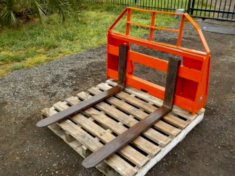 Pallet Fork Attachment to suit Tractor with FEL & Euro Hitch