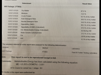 300mt Barley Hay 8x4x3 Bales