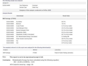 Oaten Hay 650Kg 8x4x3 Bales