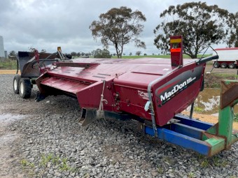 2010 16ft Macdon Mower Conditioner with trailer
