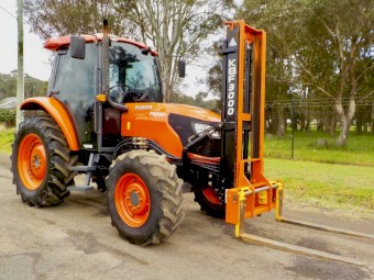 2015 Kubota M8540 4x4 Agricultural Farm Tractor & KBF3000 Forklift Attachment 