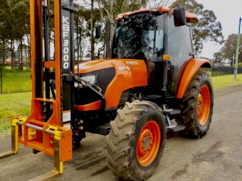 2015 Kubota M8540 4x4 Agricultural Farm Tractor & KBF3000 Forklift Attachment 