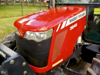 2013 MASSEY FERGUSON 3645 4x4 Agricultural Farm Tractor with Front Grader Blade