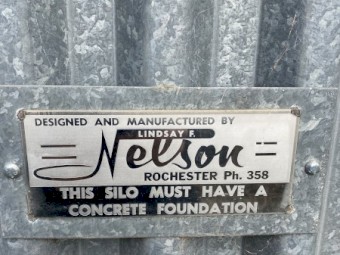 2 x Nelson 50 tonne wheat silo