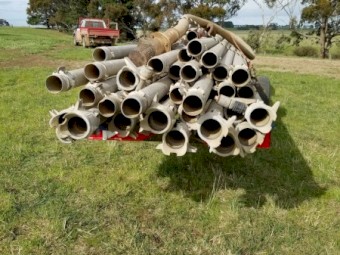 Southern Cross irrigation pipes and 4" Ajax pump