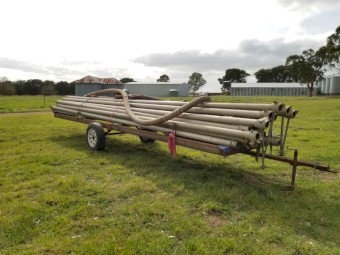 Southern Cross irrigation pipes and 4" Ajax pump