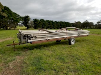 Southern Cross irrigation pipes and 4" Ajax pump