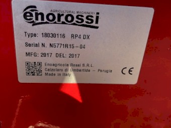 2017 Enorossi RP4 DX Hay Rake