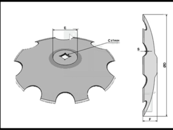 CASE 28 INCH DISC BLADE - SCALLOPED / FLAT BACK