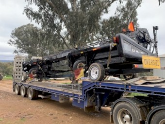 MacDon M150 Windrower with 30ft D60 Front