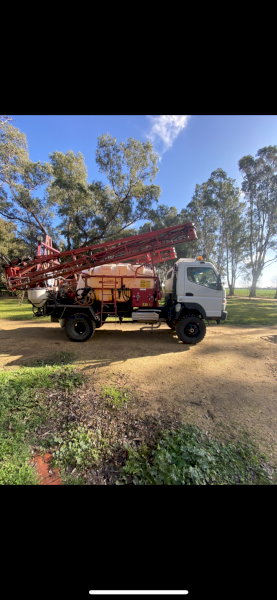 Croplands 3000 litre by 24m on a Mitsubishi Canter Truck