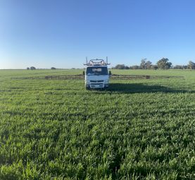 Croplands 3000 litre by 24m on a Mitsubishi Canter Truck