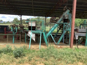 Rotary chaff mill