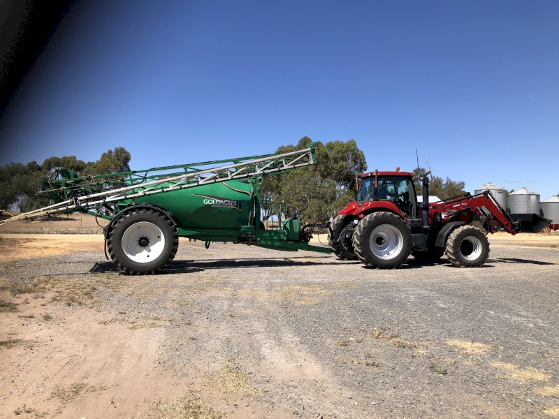 Case IH MX215 Tractor with Goldacres Prairie Eco 6536 Boom Spray
