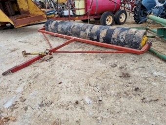 Bison Rubber Tyred Roller - 3700W x 2900L