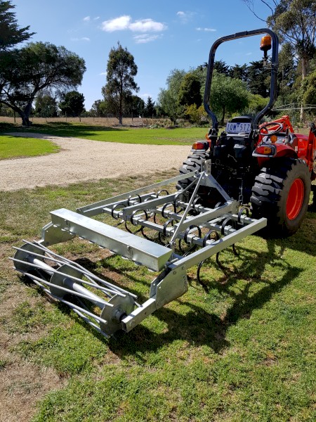 DAKEN 4 row Cultivator with Crumbler roller and C Seeder