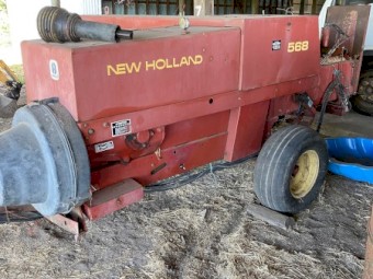 New Holland 568 Small Baler & Rebel 15 Bale Accumulator & Grab